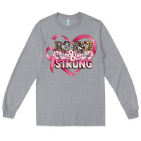 Brave And Strong Cancer Awareness Long Sleeve Tee | Teevron