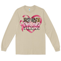 Mushroom brave and strong cancer awareness Long Sleeve Tee - CowGirlArtShop