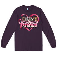 Plum brave and strong cancer awareness Long Sleeve Tee - CowGirlArtShop