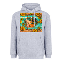 Heather Grey Fall coop animals pumpkin Heavyweight Hoodie - Artiststas