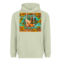 Matcha Fall coop animals pumpkin Heavyweight Hoodie - Artiststas