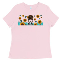 Bubblegum Pink western mama messy bun Ladies Tee - Jasminsmagicworld