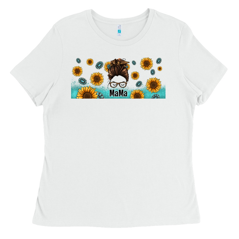 Western Mama Messy Bun Ladies Tee by Jasminsmagicworld | Teevron
