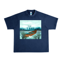 Navy the lake is my happy place Urban Heavy Tee - TumblerDesignByShophia