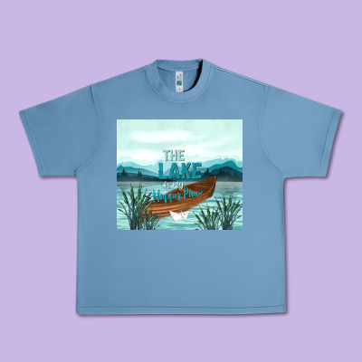 The Lake Is My Happy Place Urban Heavy Tee Designed By Tumblerdesignbyshophia