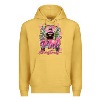 Antique Gold Pink Christmas Truck Gnome Premium Hoodie - FaDigitalArtStudio