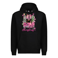 Black Pink Christmas Truck Gnome Premium Hoodie - FaDigitalArtStudio