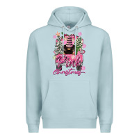 Blue Mist Pink Christmas Truck Gnome Premium Hoodie - FaDigitalArtStudio
