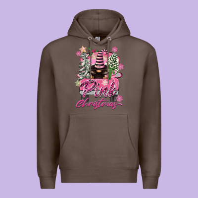 Pink Christmas Truck Gnome Premium Hoodie Designed By Fadigitalartstudio