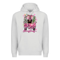Dove Grey Pink Christmas Truck Gnome Premium Hoodie - FaDigitalArtStudio