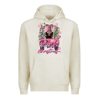 Oatmeal Heather Pink Christmas Truck Gnome Premium Hoodie - FaDigitalArtStudio