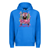 True Royal Pink Christmas Truck Gnome Premium Hoodie - FaDigitalArtStudio