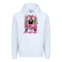 White Pink Christmas Truck Gnome Premium Hoodie - FaDigitalArtStudio
