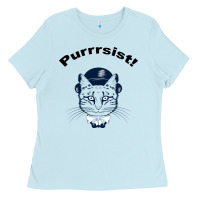 Baby Blue Purrrsist Ladies Tee - Bettercallsaul