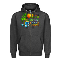 Charcoal Heather Is It Summer Break Zipper Hoodie - CowhideDigitalArt