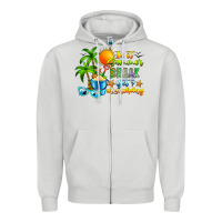 Dove Grey Is It Summer Break Zipper Hoodie - CowhideDigitalArt