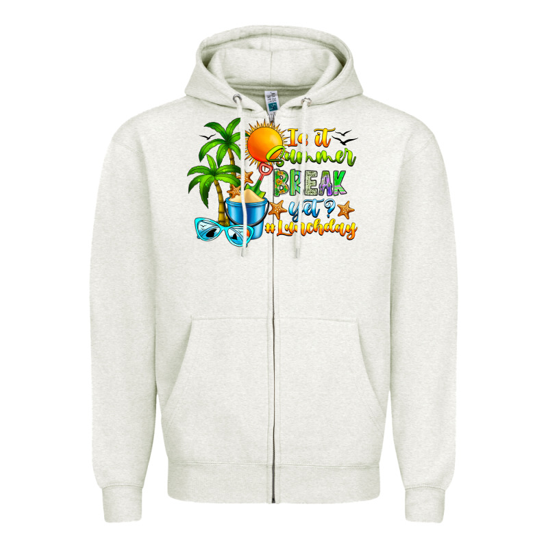 Is It Summer Break Zipper Hoodie by CowhideDigitalArt | Teevron