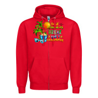 Red Is It Summer Break Zipper Hoodie - CowhideDigitalArt