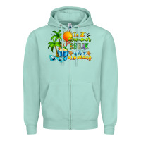Seafoam Is It Summer Break Zipper Hoodie - CowhideDigitalArt
