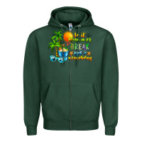Sports Green Is It Summer Break Zipper Hoodie - CowhideDigitalArt