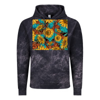 Cloud Black rustic sunflowers Vintage Hoodie - TumblerDesignByShophia