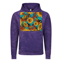 Cloud Purple rustic sunflowers Vintage Hoodie - TumblerDesignByShophia