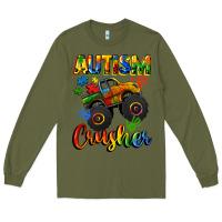 Army Green autism crusher Long Sleeve Tee - CowGirlArtShop