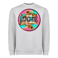 Heather Grey teacher vibe earrings Heavyweight Sweatshirt - BundleAndBundleShop