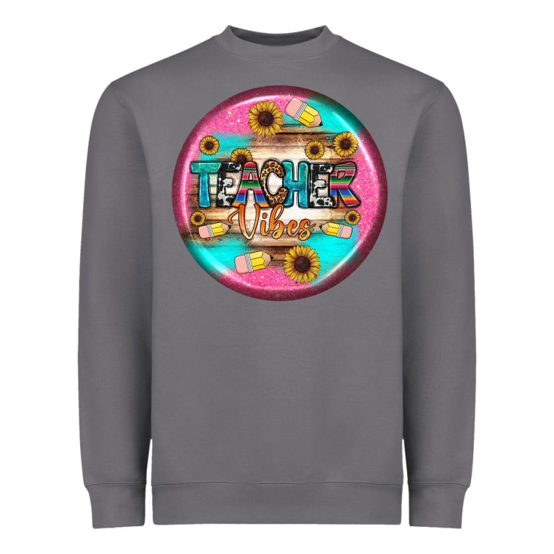 Teacher Vibe Earrings Heavyweight Sweatshirt by BundleAndBundleShop | Teevron
