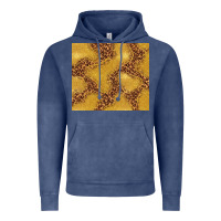 Vintage Denim gold glitter with leopard pattern Vintage Hoodie - TumblerDesignByShophia