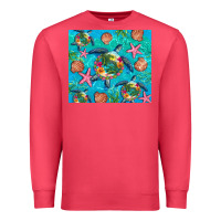 Cardinal Turtle summer seashells starfish seaweed Premium Sweatshirt - Artiststas