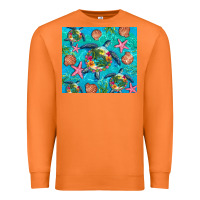 Carrot Turtle summer seashells starfish seaweed Premium Sweatshirt - Artiststas