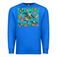 True Royal Turtle summer seashells starfish seaweed Premium Sweatshirt - Artiststas