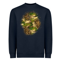 Navy camouflage and leopard patch  4 Heavyweight Sweatshirt - BundleAndBundleShop