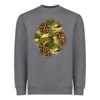 Storm camouflage and leopard patch  4 Heavyweight Sweatshirt - BundleAndBundleShop