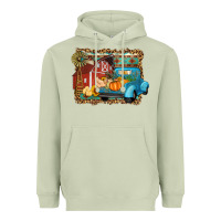 Matcha Farm Life Fall Barn And Truck Heavyweight Hoodie - Artiststas