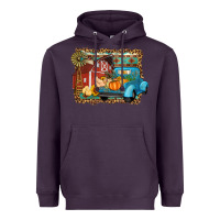 Plum Farm Life Fall Barn And Truck Heavyweight Hoodie - Artiststas