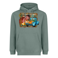 Sage Farm Life Fall Barn And Truck Heavyweight Hoodie - Artiststas
