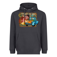 Smoke Farm Life Fall Barn And Truck Heavyweight Hoodie - Artiststas
