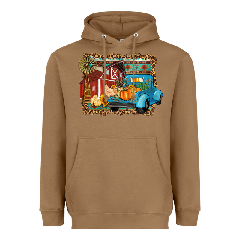 Farm Life Fall Barn And Truck Heavyweight Hoodie by Artiststas | Teevron