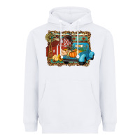 White Farm Life Fall Barn And Truck Heavyweight Hoodie - Artiststas