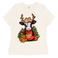 Bone christmas baby cow hot cocoa Ladies Tee - Jasminsmagicworld