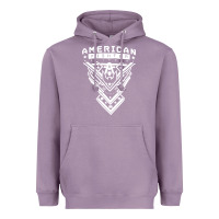 Lavender American Fighter 3 Heavyweight Hoodie - lanVoArt