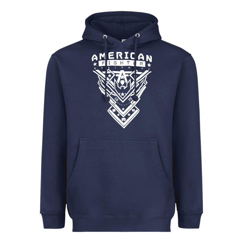 American Fighter 3 Heavyweight Hoodie by lanVoArt | Teevron