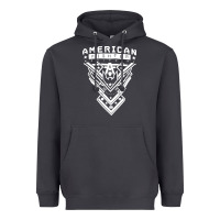 Smoke American Fighter 3 Heavyweight Hoodie - lanVoArt