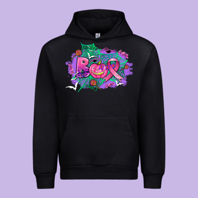Halloween Boo With Cancer Ribbon Urban Hoodie Designed By Adodesignshop