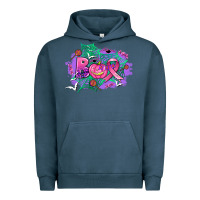 Pigment Midnight Navy halloween boo with cancer ribbon Urban Hoodie - AdoDesignShop
