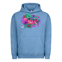 Pigment Pebble Blue halloween boo with cancer ribbon Urban Hoodie - AdoDesignShop