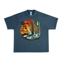 Midnight Navy Blame It All On My Roots Urban Heavy Tee - JahusDesignShop