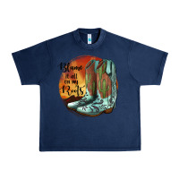Navy Blame It All On My Roots Urban Heavy Tee - JahusDesignShop